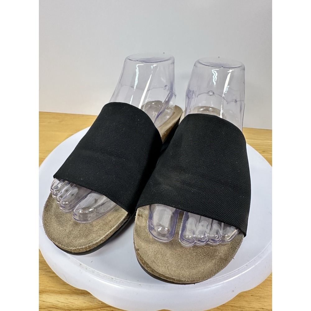 Munro Casita Slide Stretch Sandal Open Toe Women's Black/Beige Size US 7.5M